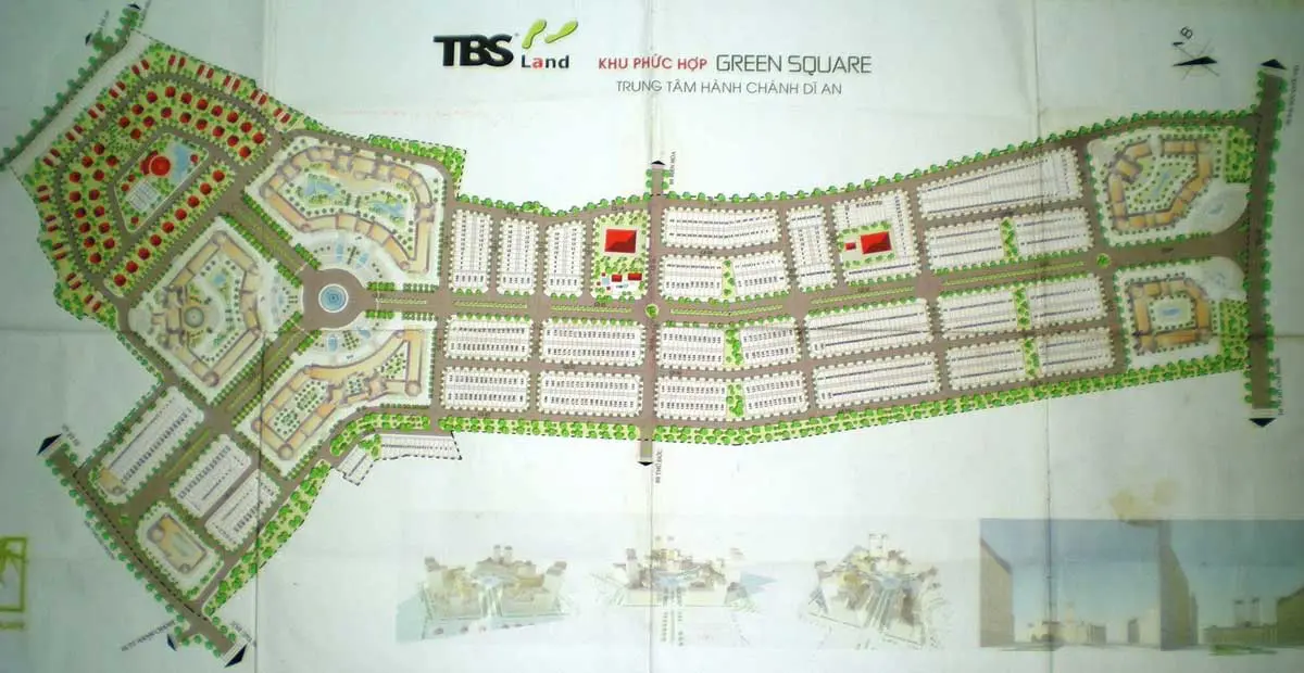 Mặt bằng dự án Green Square Dĩ An Bình Dương
